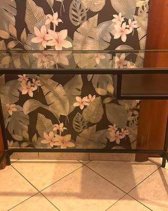 tavolino in ferro battuto nero ikea con base in ve