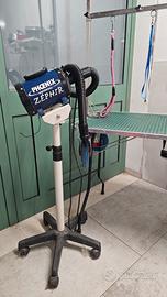 soffiatore e tavolo con braccio doppio