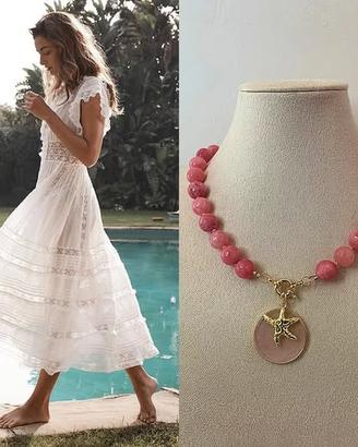 Collana in Quarzo Rosa – La Pietra dell'Amore