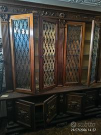 credenza/libreria in legno massello 