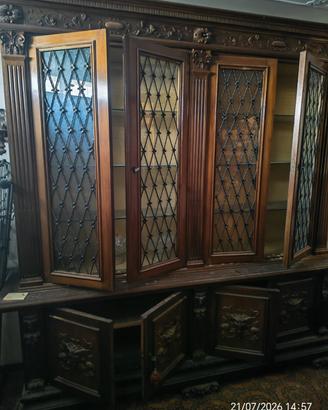 credenza/libreria in legno massello 