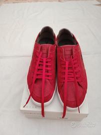 Scarpe da ginnastica rosse con lacci Geox uomo 