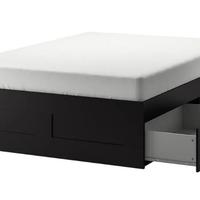 Struttura letto con cassetti IKEA - BRIMNES - Nero