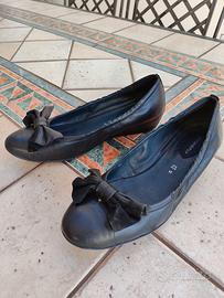 Scarpe ballerine con fiocco in vera pelle numero 4