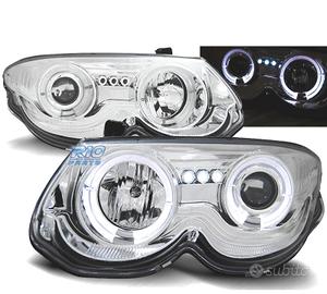FARI PER CHRYSLER 300M 99-04 ANGEL EYES LED CROMAT