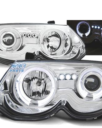 FARI PER CHRYSLER 300M 99-04 ANGEL EYES LED CROMAT