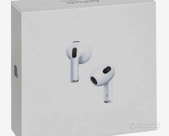 airpods terza generazione+custodia lilla e scatola