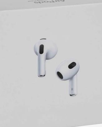 airpods terza generazione+custodia lilla e scatola