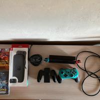 Nintendo Switch blu/rossa + giochi e accessori