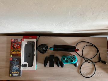 Nintendo Switch blu/rossa + giochi e accessori