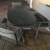 Tavolo sedie e panca da esterni