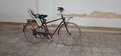 Bicicletta unisex elops 520 ruote 28' con sediolin