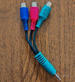 ADATTATORE CAVO JACK 3,5MM TRRS - 3 RCA FEMMINA