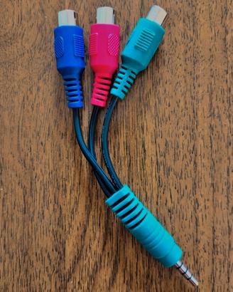 ADATTATORE CAVO JACK 3,5MM TRRS - 3 RCA FEMMINA