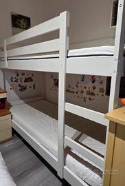 letto a castello ikea mydal e materassi afjall