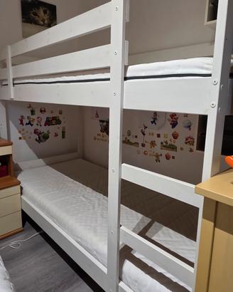letto a castello ikea mydal e materassi afjall