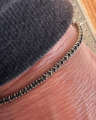 Bracciale tennis diamanti neri