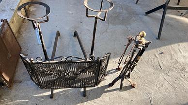 Alari per camino in ferro battuto