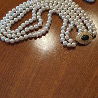 collana perle coltivate 3 fili