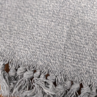 Tappeto in lino di cotone grigio