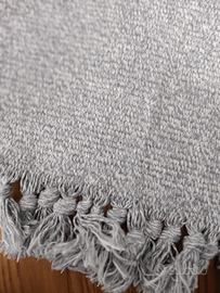 Tappeto in lino di cotone grigio