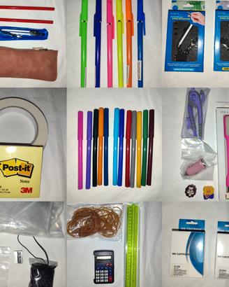 set di articoli per la scuola e cancelleria 40 pz