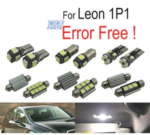 KIT 13 LAMPADE LED INTERNE PER SEAT LEON MK2 1 P 1