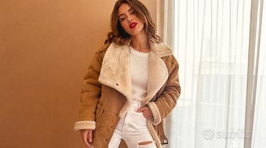 Montone shearling color miele interno bianco