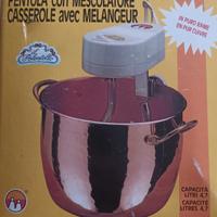 pentola rame mescolatore per polenta e marmellate