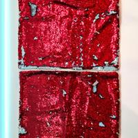 Set di 2 Fodere per Cuscini Coin in Paillettes