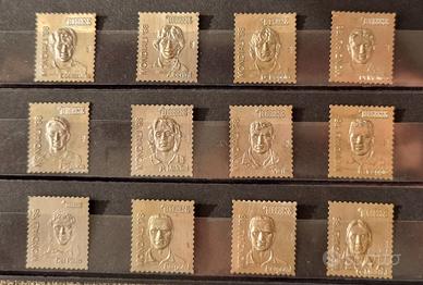 Francobollo in argento 925 Calcio Mondiali 1998