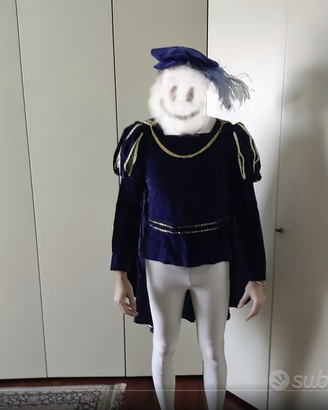 vestito di carnevale principe azzurro dama adulti