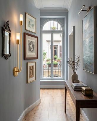 Applique da parete in ottone dorato da 550 mm