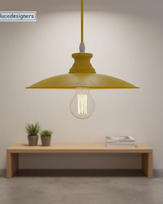 Lampadario stile vintage in metallo 1 luce E27