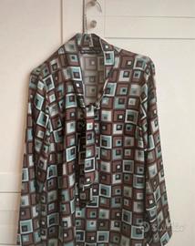 Blusa vintage '70 geometrica taglia M