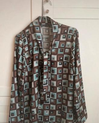 Blusa vintage '70 geometrica taglia M