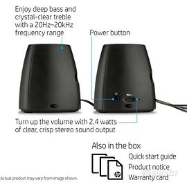 HP Altoparlante USB S3100 nero, PC, 1-via, Tavolo/