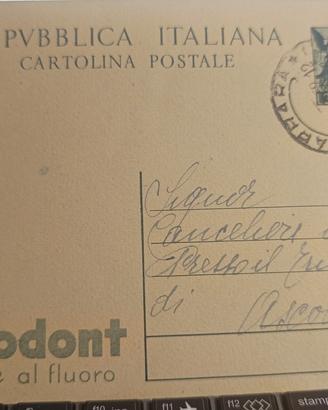 Cartolina postale pubblicitaria Chlorodont 