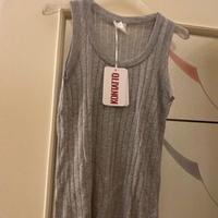 Top Kontatto tg. unica grigio nuovo