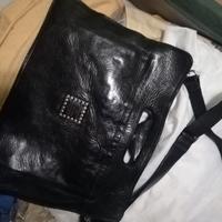 Borsa  Campomaggi, nera, in pelle, nuova