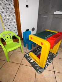 Banchetto scuola scrivania bambini chicco  sedia