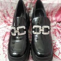 mocassini donna pelle lucida 