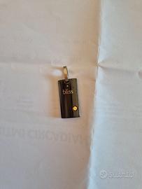 ciondolo acciaio/oro "bliss"