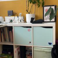 Scrivania con libreria