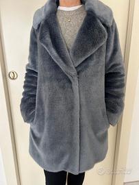 Cappotto doppiopetto Twinset ecopelliccia 