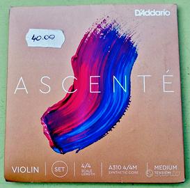 D'ADDARIO ASCENTE' CORDE PER VIOLINO 4/4 MEDIUM