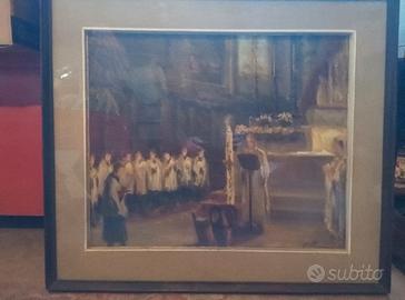 Quadri n.2 dipinti rappresentanti immagini religio