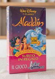 RARA/SIGILLATA VHS DISNEY ALADDIN+GIOCO  JAFAR