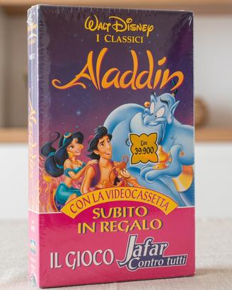 RARA/SIGILLATA VHS DISNEY ALADDIN+GIOCO  JAFAR