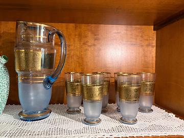 set 6 bicchieri di cristallo da bibita con caraffa